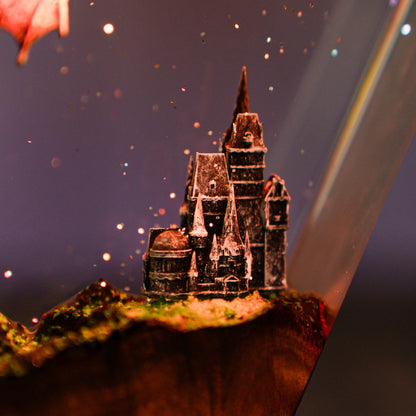 Handmade Resin Dragon Lamp
